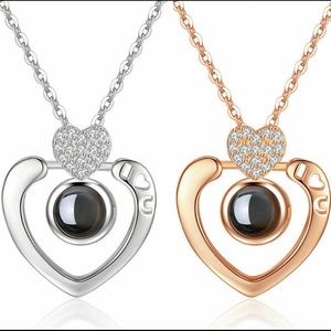 I Love You 100 Languages Projection Necklace